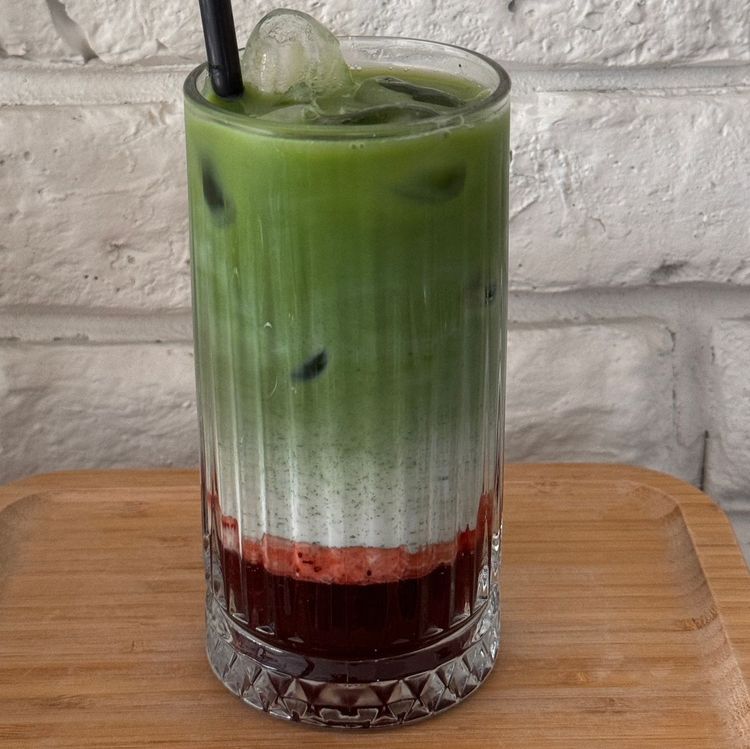 Strawberry Matcha Iced Latte